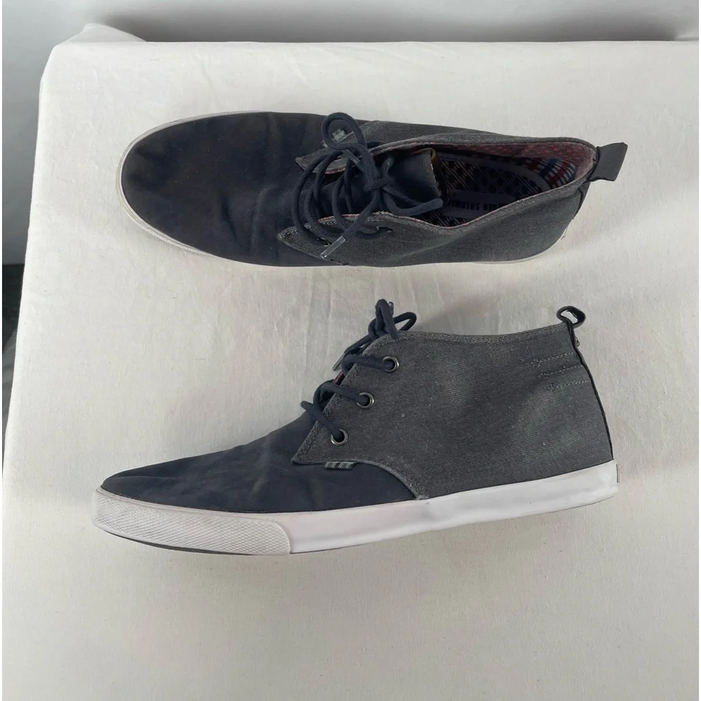 Ben Sherman Bristol Chukka High Top Canvas Sneaker in Navy‎ Size 11